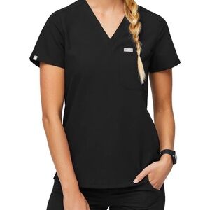 FIGS Catarina Scrub Top — Classic Fit, 1 Pocket, 4-Way Stretch, Anti-Wrinkle